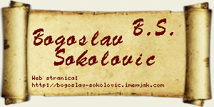 Bogoslav Sokolović vizit kartica